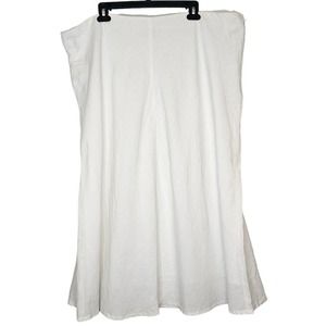 Appleseed's Women's 22W White Linen Maxi Skirt